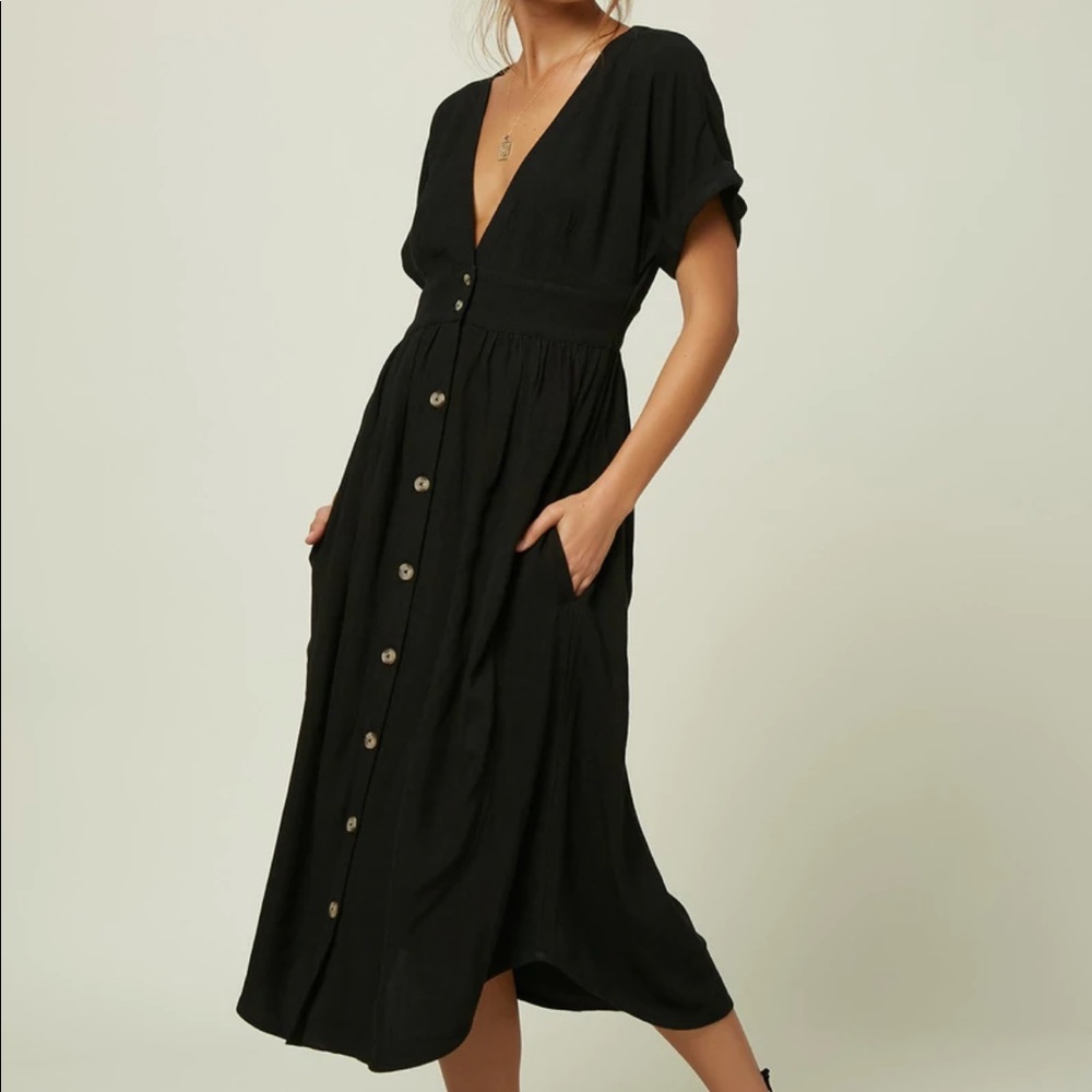 O'Neill Black Midi Dress